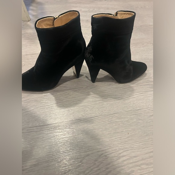 Marion Parke Ditto Velvet Cap Toe High Heeled Bootie Size 37 - Picture 4 of 7